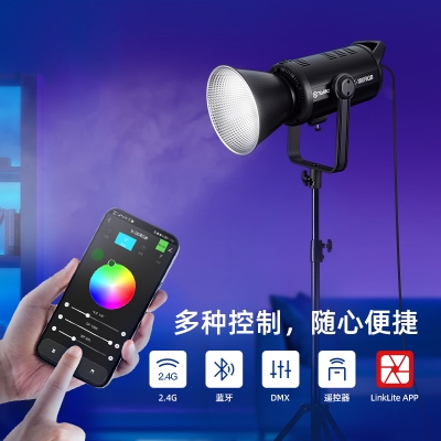 【手機APP控制】圖立方180W專業(yè)攝影直播RGB補光設備補光燈手機拍照直播間柔光燈球形常亮短視頻拍攝打光燈X-180-RGB